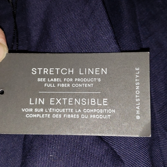 H by Halston Sleeveless Linen Dress Navy Blue size 8. NWT - Picture 6 of 12